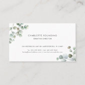 Waterverf moderne minimalistische botanische visitekaartje (Voorkant)