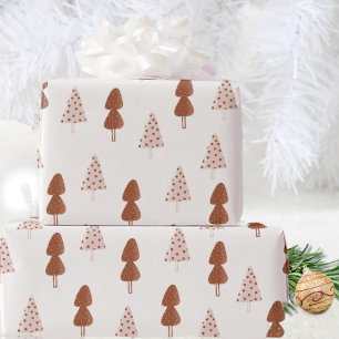 Waterverf Moderne Minimalistische Vrolijke Kerstbo Cadeaupapier