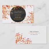 Waterverf Moderne Natuur Verft zwart en Oranje Visitekaartje (Voorkant / Achterkant)