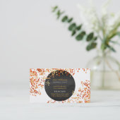 Waterverf Moderne Natuur Verft zwart en Oranje Visitekaartje (Staand voorkant)