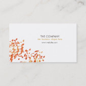 Waterverf Moderne Natuur Verft zwart en Oranje Visitekaartje (Achterkant)