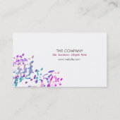 Waterverf Moderne Natuur Verschildert penseelstrek Visitekaartje (Achterkant)