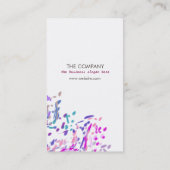 Waterverf Moderne Natuur Verschildert penseelstrek Visitekaartje (Achterkant)