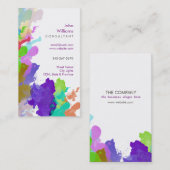 Waterverf Moderne Natuur Verschildert penseelstrek Visitekaartje (Voorkant / Achterkant)