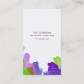 Waterverf Moderne Natuur Verschildert penseelstrek Visitekaartje (Achterkant)