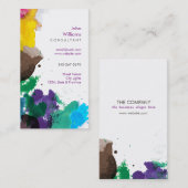 Waterverf Moderne Natuur Verschildert penseelstrek Visitekaartje (Voorkant / Achterkant)