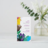 Waterverf Moderne Natuur Verschildert penseelstrek Visitekaartje (Staand voorkant)