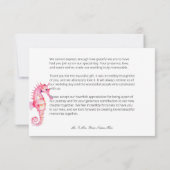 Waterverf Moderne Palmen & Strand Scène Bruiloft Bedankkaart (Achterkant)