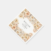 Waterverf moderne pioen pastel bloemenbruiloft servet (Hoek)