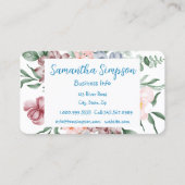 Waterverf moderne professionele elegante bloemen m visitekaartje (Voorkant)