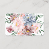 Waterverf moderne professionele elegante bloemen m visitekaartje (Achterkant)