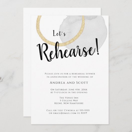 Waterverf Moderne repetities Kaart (Voorkant / Achterkant)