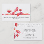 *~* Waterverf Moderne rode papaverbloem Visitekaartje (Voorkant / Achterkant)