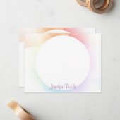 Waterverf Moderne Sjabloon handschrift script chic (Voorkant / Achterkant in situ)