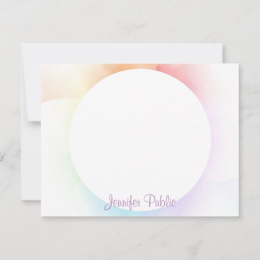 Waterverf Moderne Sjabloon handschrift script chic (Achterkant)