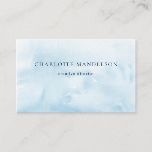 Waterverf moderne stijlvolle minimalist visitekaartje (Voorkant)