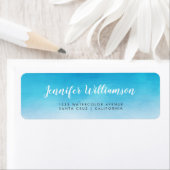 Waterverf & Moderne Typografie Stijlvol Adres Etiket (Insitu)