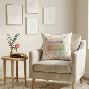 Waterverf Moeder Citaat Kussen Ontwerp