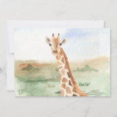 Waterverf Moeder en Baby Afrikaanse Dierenpartij Kaart (Achterkant)