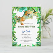 Waterverf moeder en Baby Baby shower Kaart (Staand voorkant)