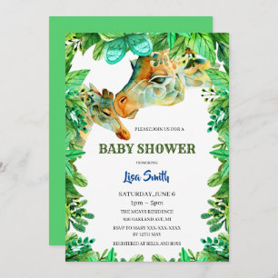 Waterverf moeder en Baby Baby shower Kaart