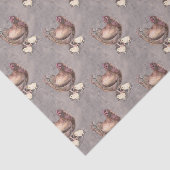 Waterverf moeder en kippen tissuepapier (Detail)