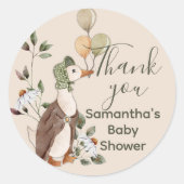 Waterverf Moeder Gans Daisy Flowers Bedankt Ronde Sticker (Voorkant)