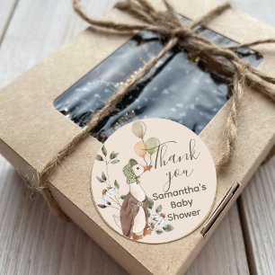 Waterverf Moeder Gans Daisy Flowers Bedankt Ronde Sticker