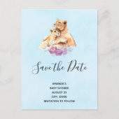 Waterverf moeder loon en kuil opslaan datum uitnodiging briefkaart (Voorkant)