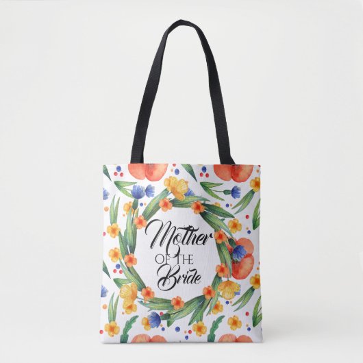 Waterverf moeder van de collage bruidskic tote bag (Voorkant)