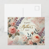 waterverf Moederdag briefkaart (Voorkant / Achterkant)