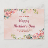 Waterverf Moederdag Briefkaart (Voorkant)