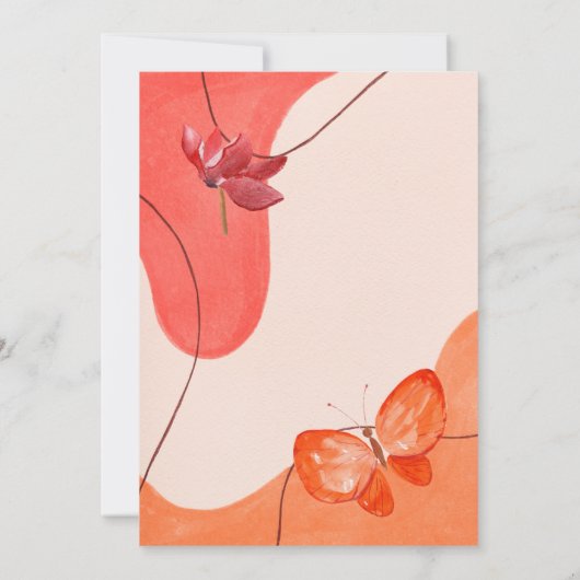 Waterverf Moederdag Brunch Uitnodiging (Achterkant)