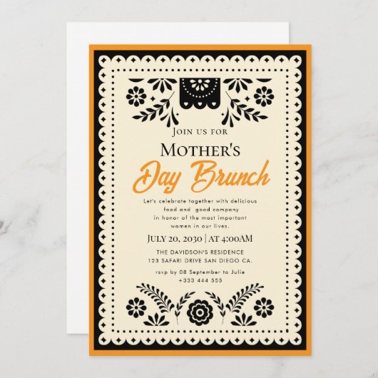 Waterverf Moederdag Brunch Uitnodigingen (Voorkant / Achterkant)