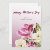  Waterverf Moederdag Flat Holiday Kaart (Voorkant / Achterkant)