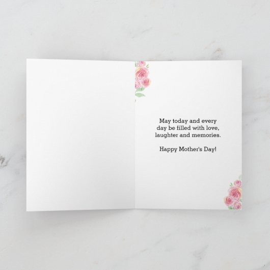 Waterverf Moederdag Godmoeder Kaart (Binnen)