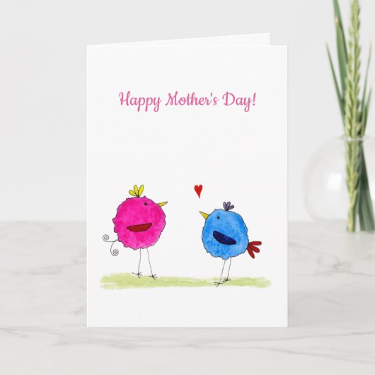 Waterverf Moederdag Kaart (Voorkant)