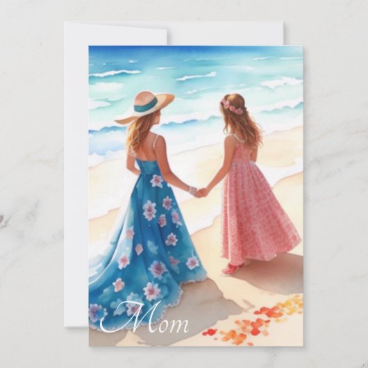 Waterverf Moederdag Kaart (Voorkant)