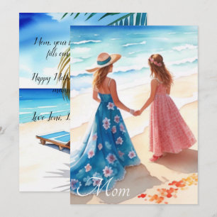 Waterverf Moederdag Kaart