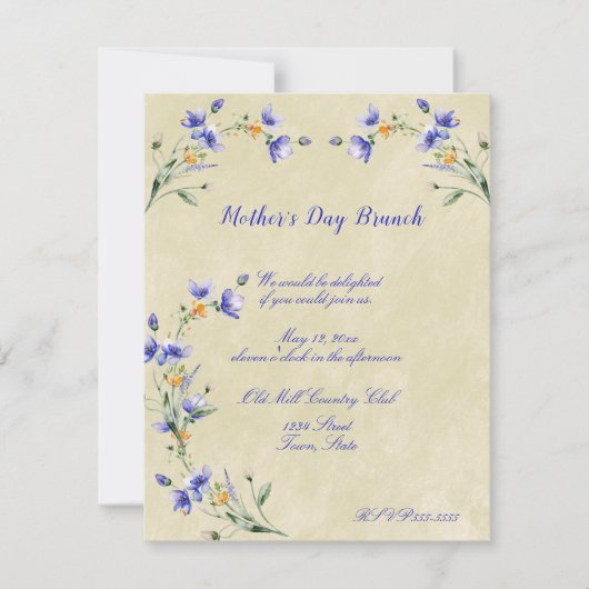 Waterverf Moederdag of trouw brunch Kaart (Voorkant)