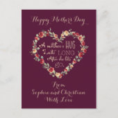 Waterverf moederdag prijsopgave - Hart  H Feestdagenkaart (Voorkant)