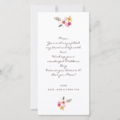 Waterverf Moederdagkaart met Bloemen Kaart (Achterkant)
