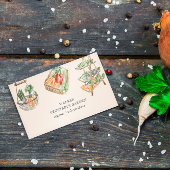 Waterverf moestuin visitekaartje