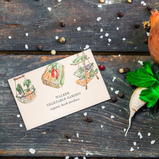 Waterverf moestuin visitekaartje