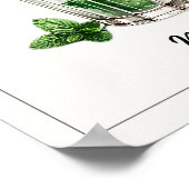 Waterverf Mojito Cocktail Art Print Keukenbar (Hoek)