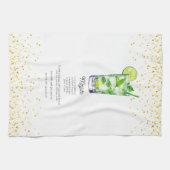 Waterverf Mojito Custom Drink Recept Theedoek (Horizontaal)