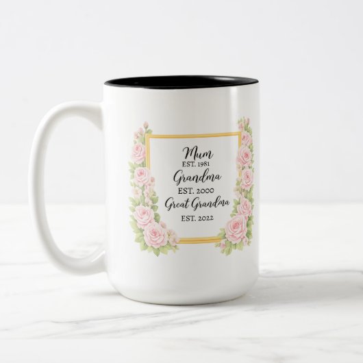 Waterverf mok cadeau voor oma, gepersonaliseerd ca (Links)