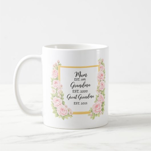 Waterverf mok cadeau voor oma, gepersonaliseerd ca (Links)