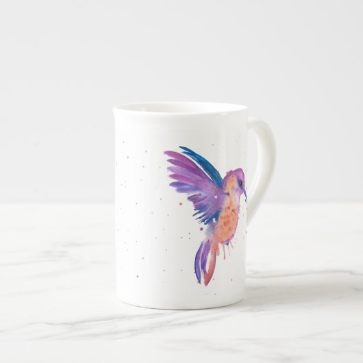 Waterverf Mok van kalkoenen (Voorkant rechts)