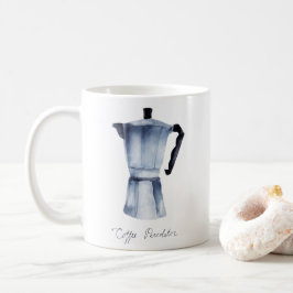 Waterverf Moka koffiepercolator Koffiemok